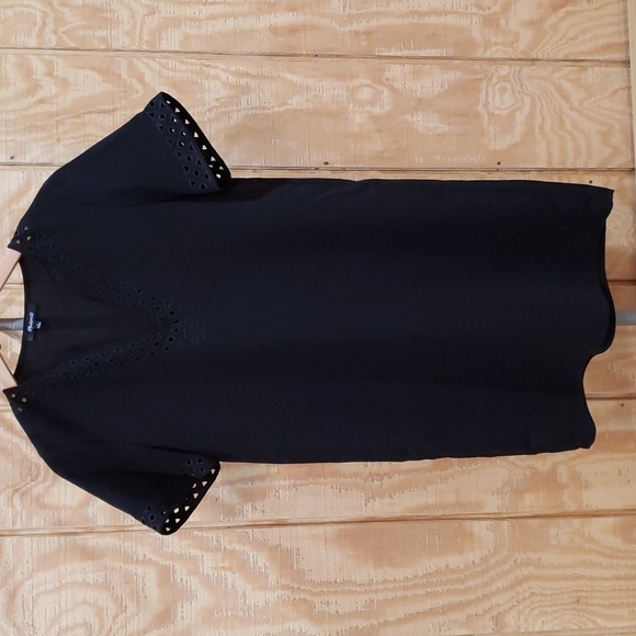 Madewell Dresses & Skirts - Madewell Black Cutout Short Sleeve Cover Up Shift Dress Si…